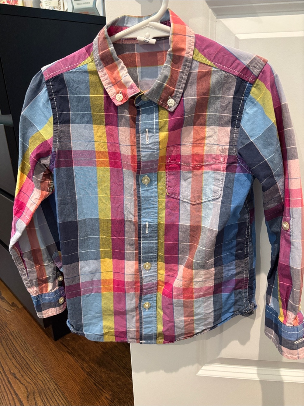 Button-Down Plaid Shirt for Kids - Multicolor